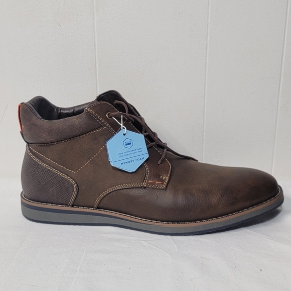 Nunn Bush Circuit DC PTBT Plain Toe Casual Boot Men’s 12 comfort Gel Mem Foam - Picture 10 of 11